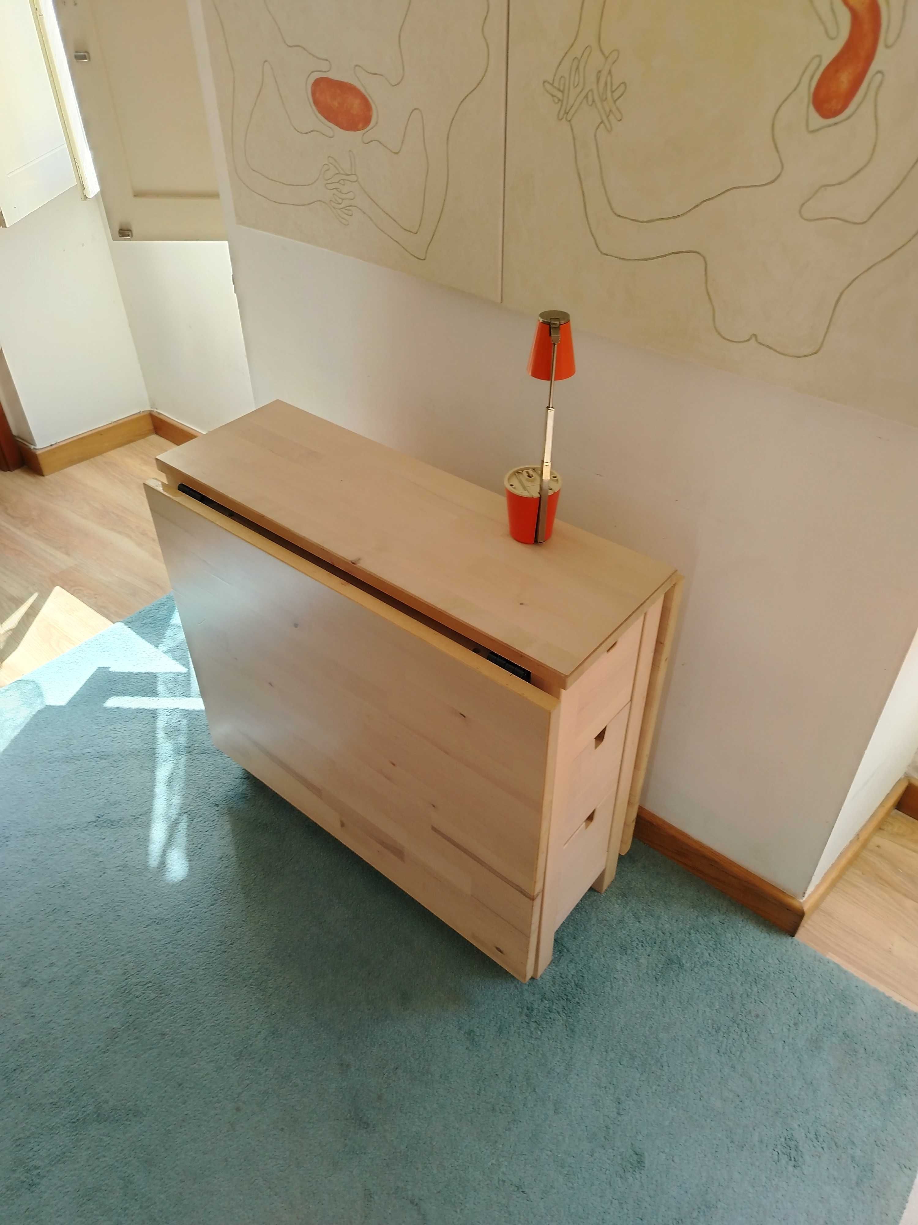 NORDEN
Mesa abas rebatív/pernas articul, bétula, 26/89/152x80 cm