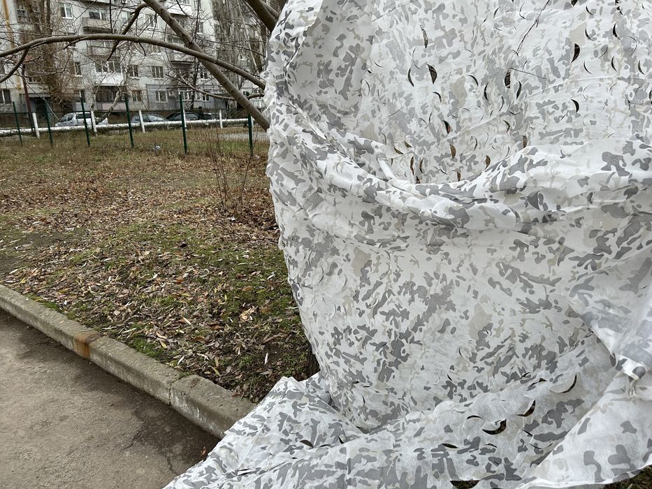Маскувальна сітка на машину 4х6, зима