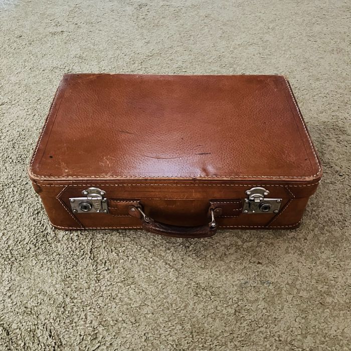 Mala vintage de couro