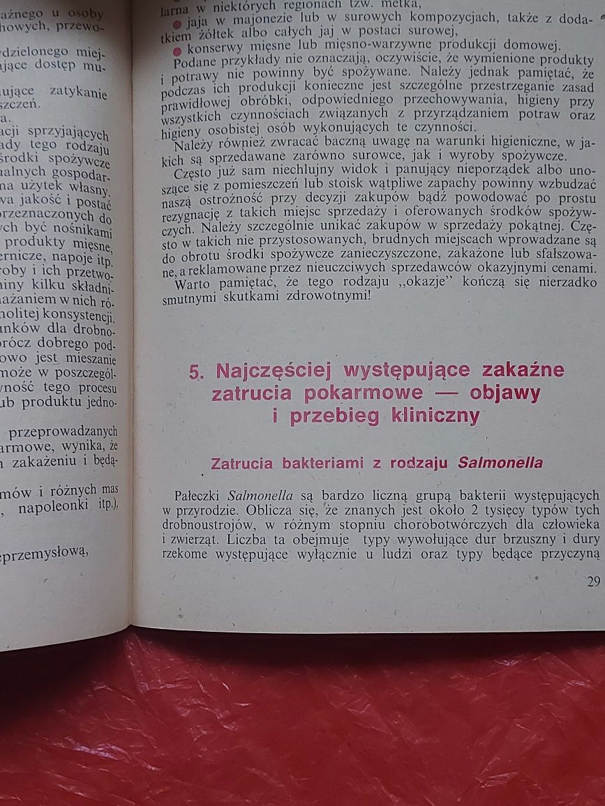 Książka Zakażne zatrucia pokarmowe 1988rok