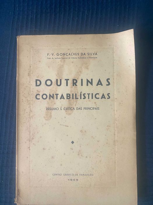 livro doutrinas contabilisticas de Gonçalves da Silva