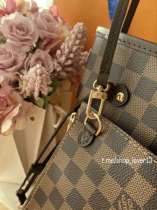 Сумка шоппер LV Louis Vuitton Neverfull MM преміум