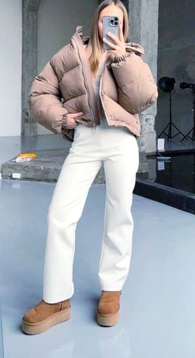 Пуховик новый, дутая укороченная курточка пуфер,костюм спортивный