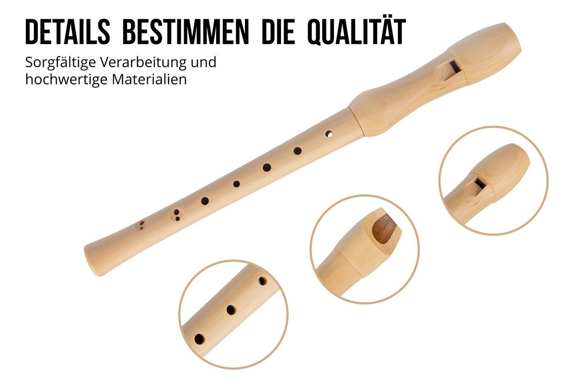Klasyczny flet prosty Cantabile Stella z klonowym barokowym palcowanie