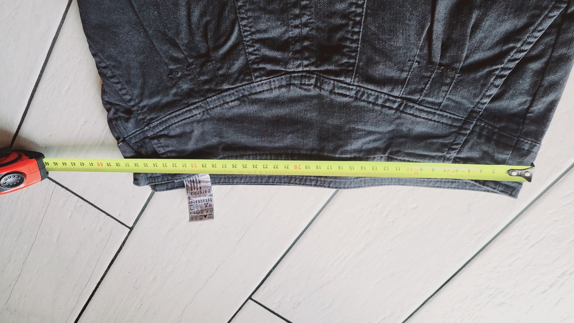 Spódnice bershka  jeans kolor czarny,