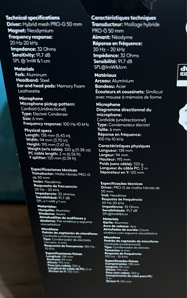 Logitech G PRO X SE Wired headset