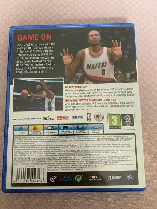 Gra NBA live 15 PS4