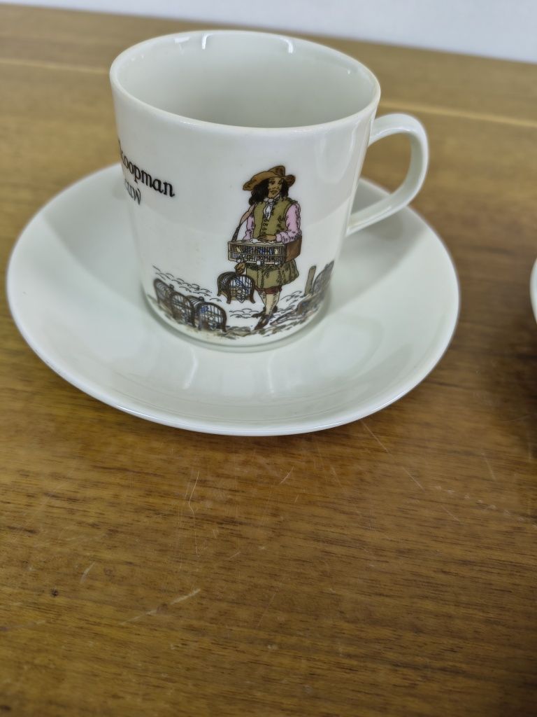 Zestaw 6 porcelanowych filiżanek z podstawkami – Mitterteich Porzellan