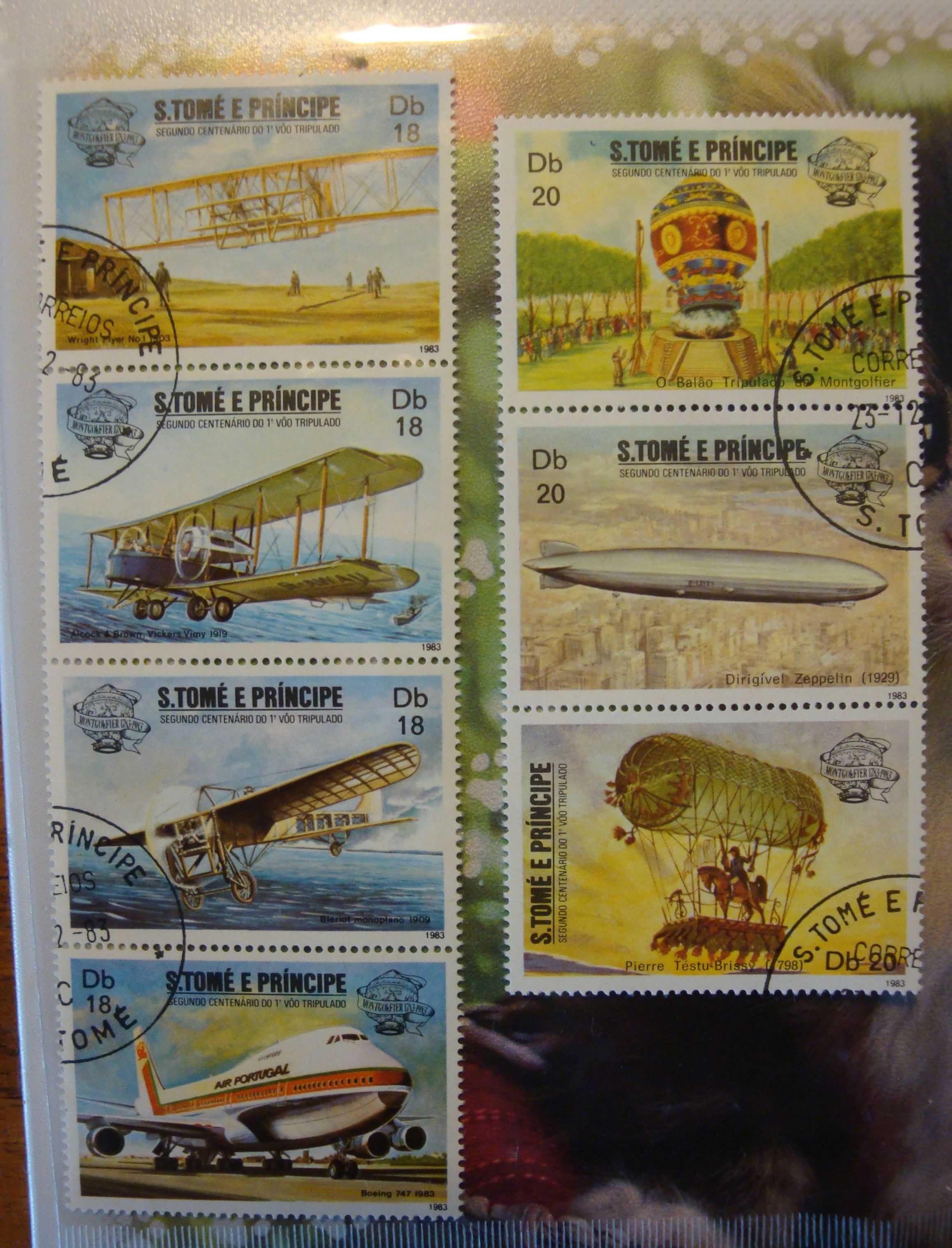 Серия марки S Tome & Principe 1983 200th Anniversary Aviation