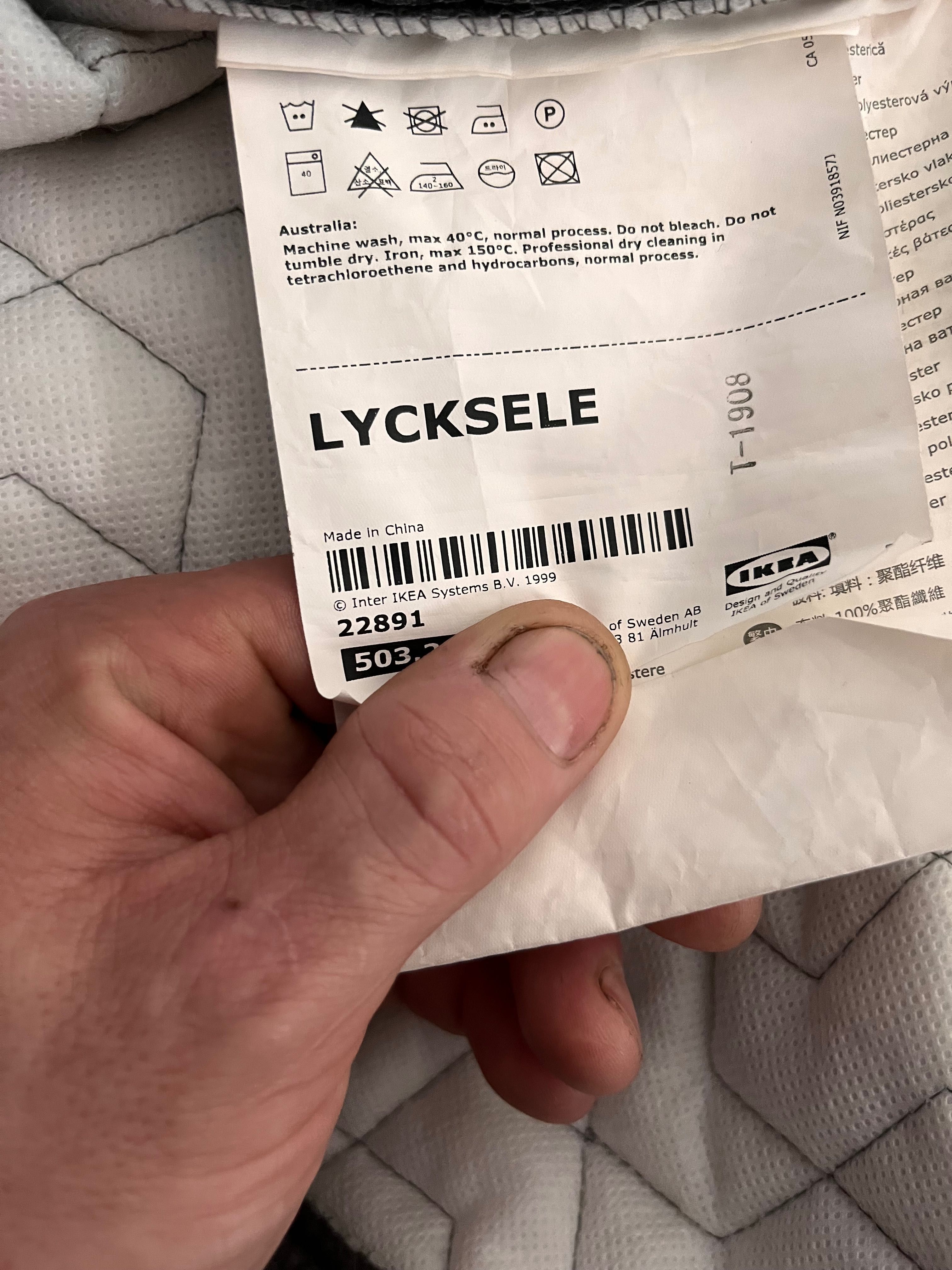 Fotel rozkładany Lycksele Ikea szary