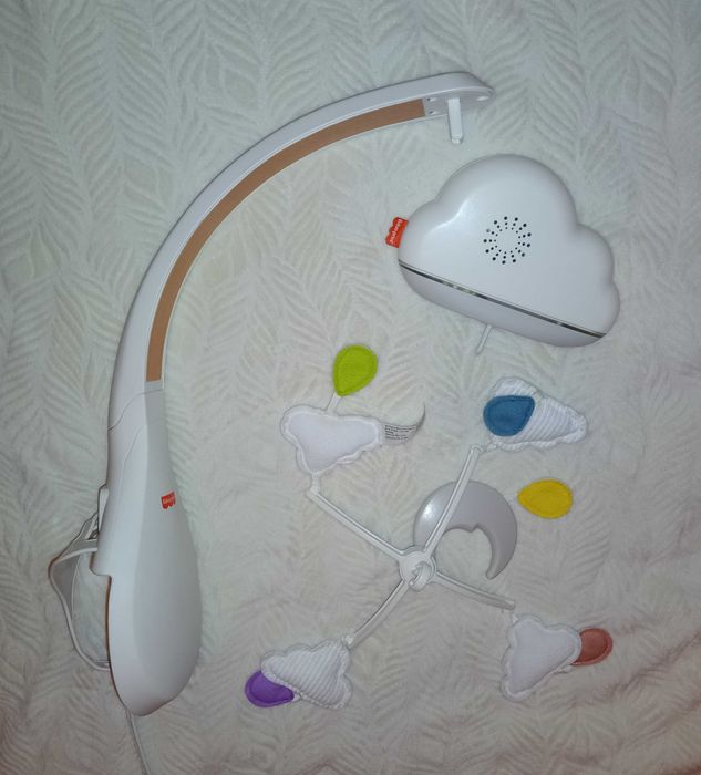 Fisher Price chmurkowa karuzela na łóżeczko uspokajacz z pozytywką