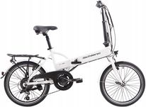 Rower elektryczny składany Schiano E-Sky 20 biały 250 W LED V-Brake