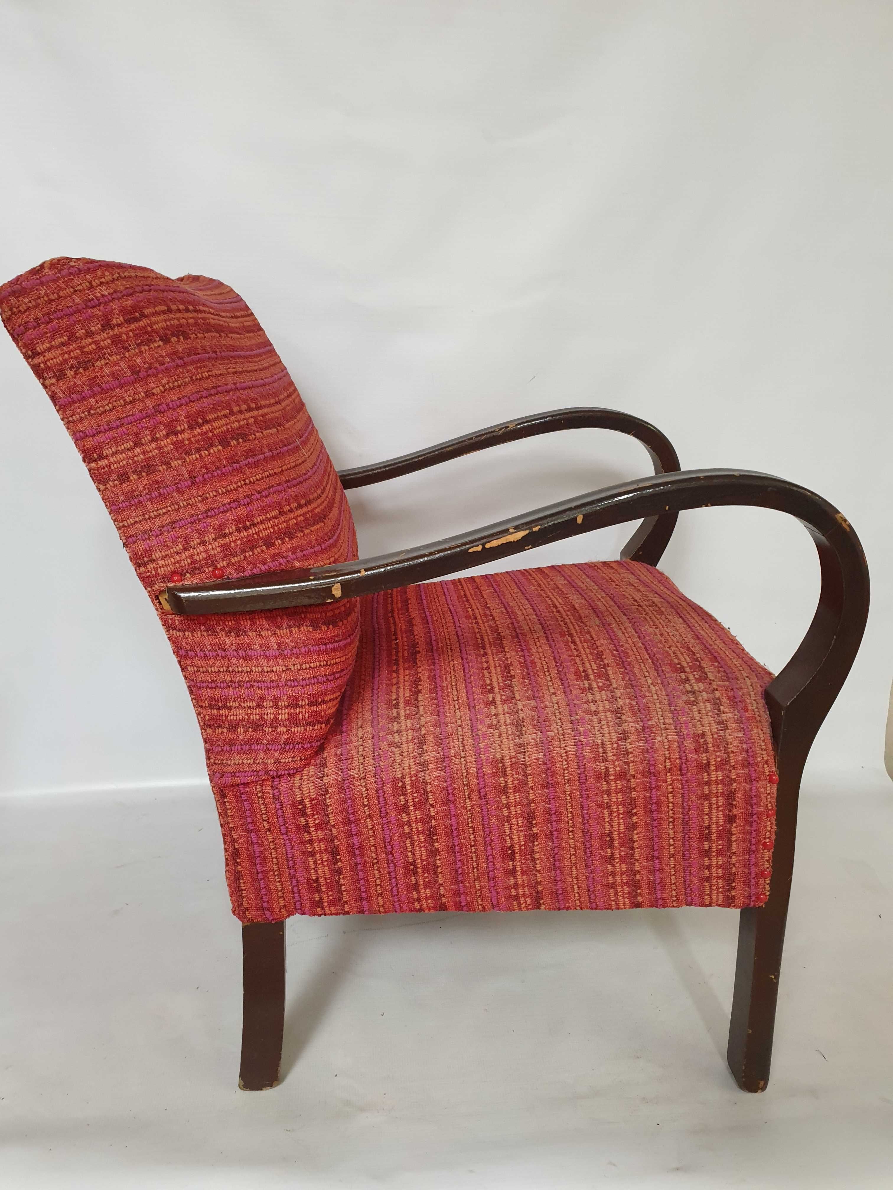 FOTEL art deco secesyjny w stylu HALABALA lata 50