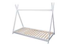 ŁÓŻKO BIAŁE TIPI Łóżeczko dziecięce bukowe rama 90x200 BGM24.pl B 8649