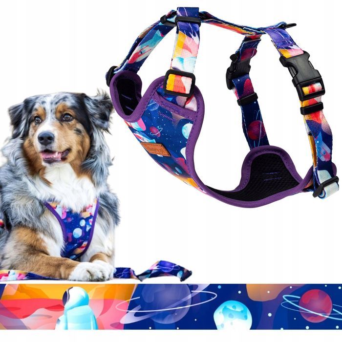 regulowane szelki bezuciskowe dla małego psa terriera xs 15 mm  kosmos