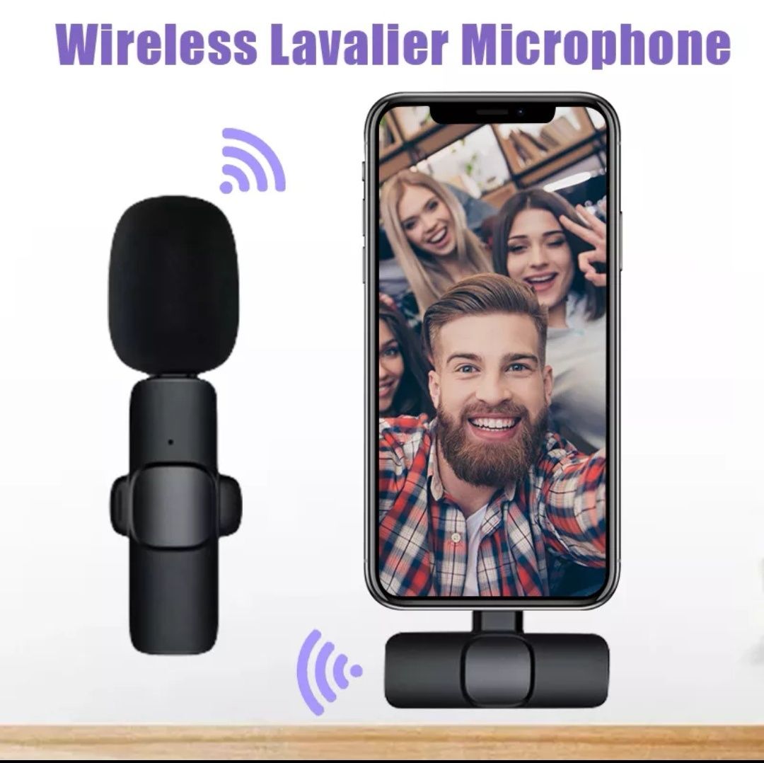 Безпроводной петличный микрофон  петличка айфон lightning IOS iphone