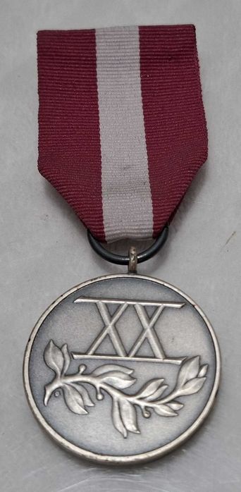 Medal, XX lecie, za długoletnią służbę, 35mm (Kolekcje, odznaczenia)