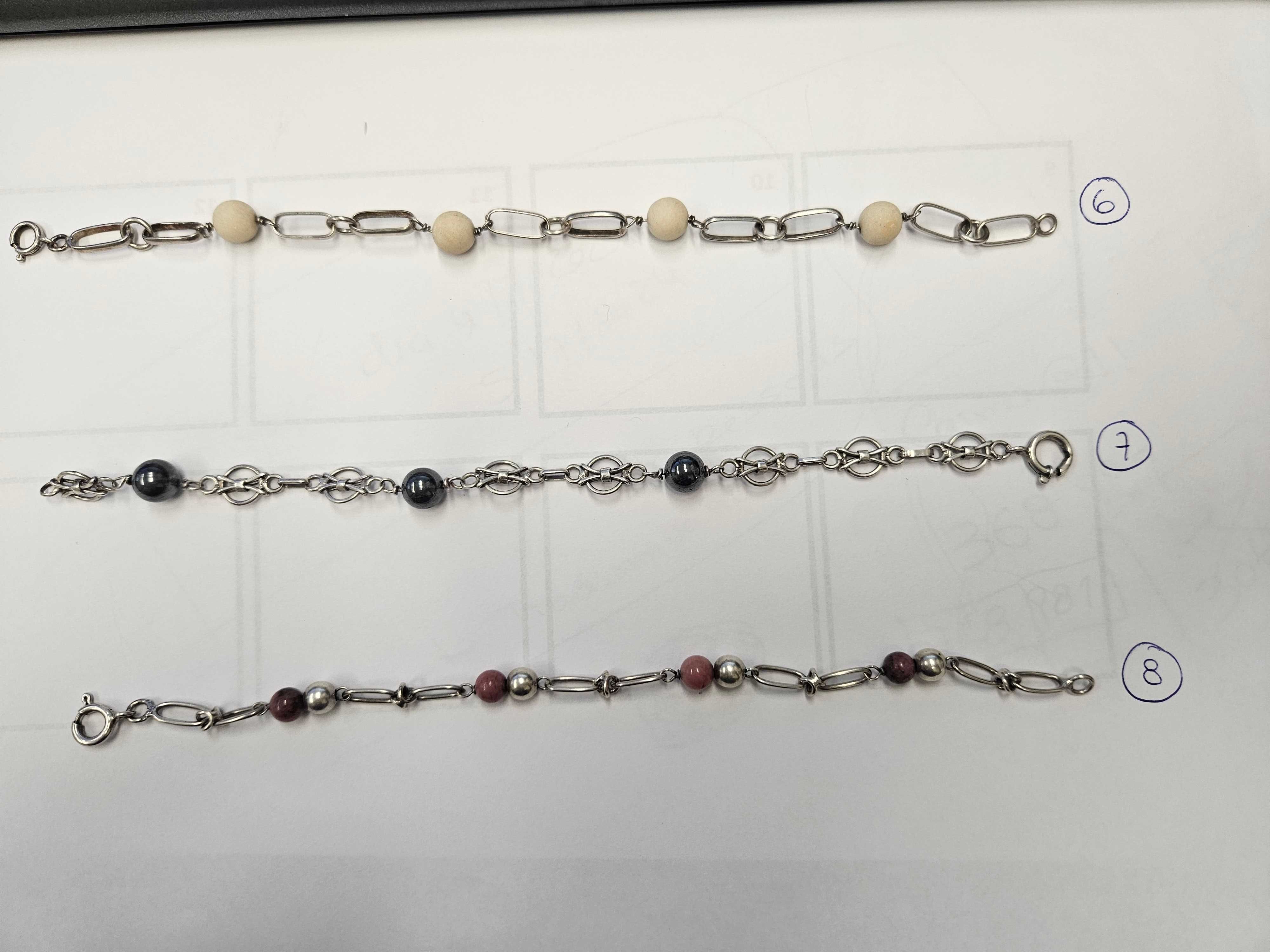 Pulseiras e Brincos de prata de Lei
