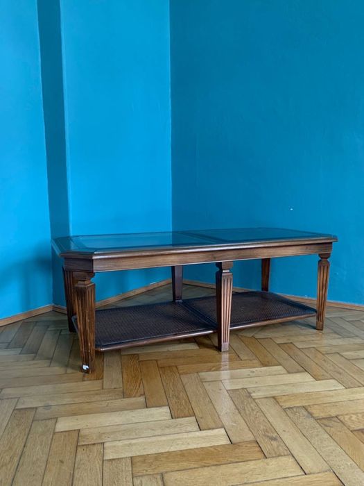 Стіл ротанга /скло