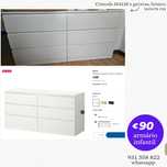 Cômoda ikea  MALM 6 gavetas, branco, 160x78 cm