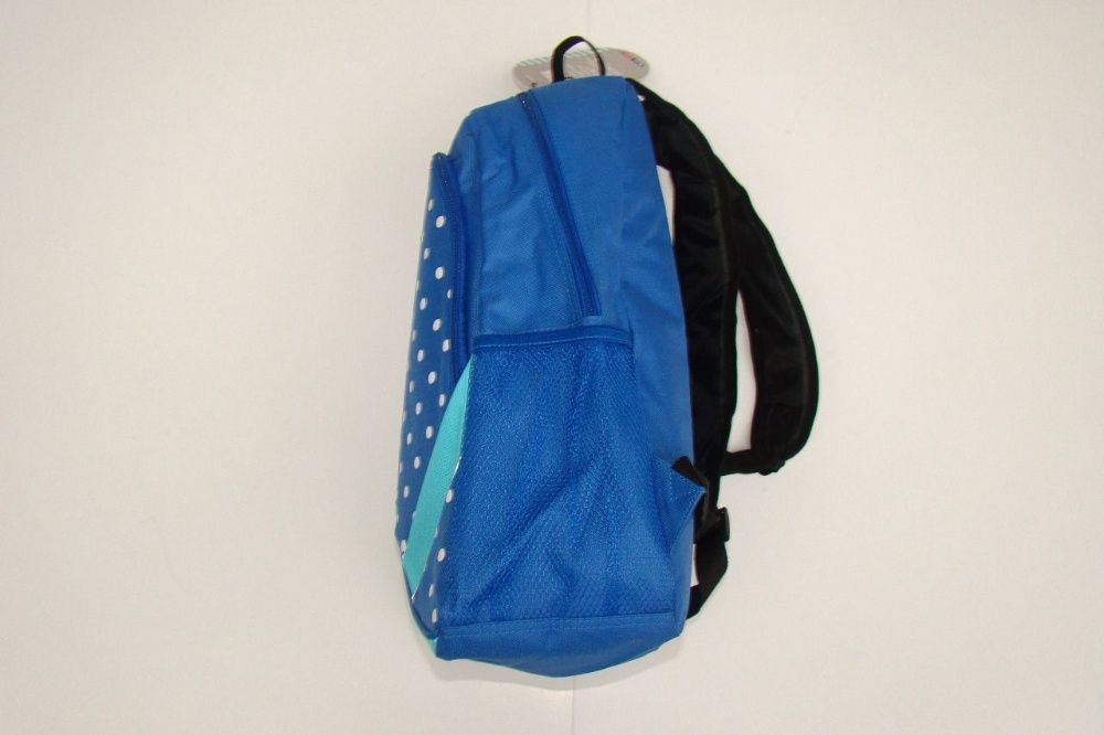 Plecak szkolny dla dziewczynki SEMI-LINE niebieski w kropeczki 25L