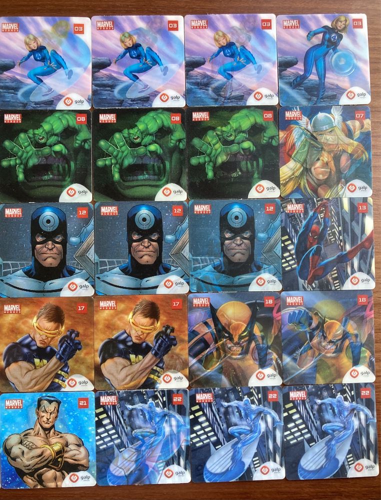 Cromos halográficos Marvel