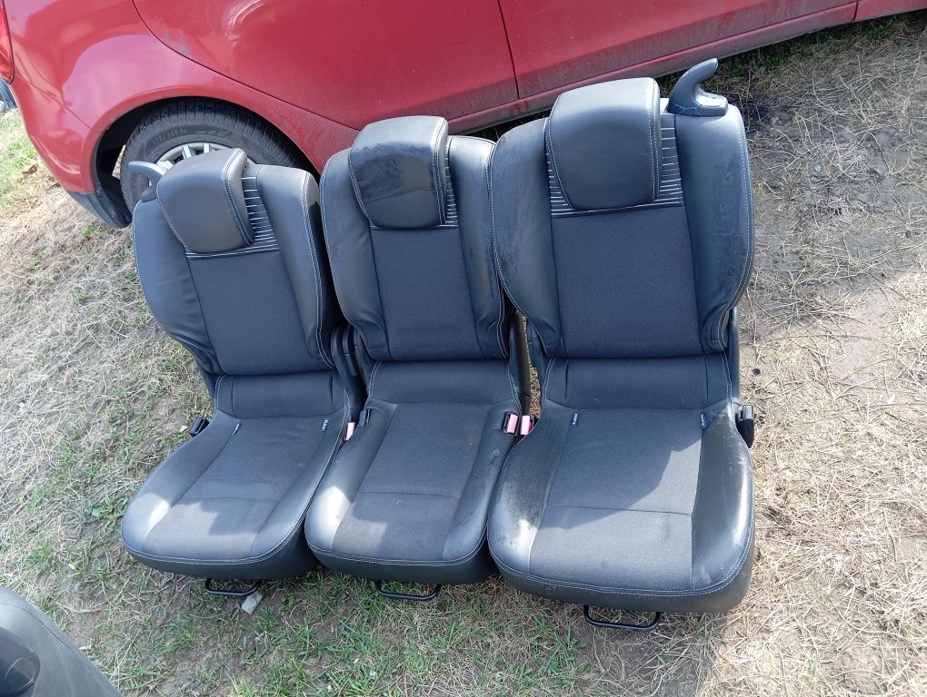 Fotel siedzenia Renault Scenic 2 II Półskóra Komplet Kierowcy Pasażer