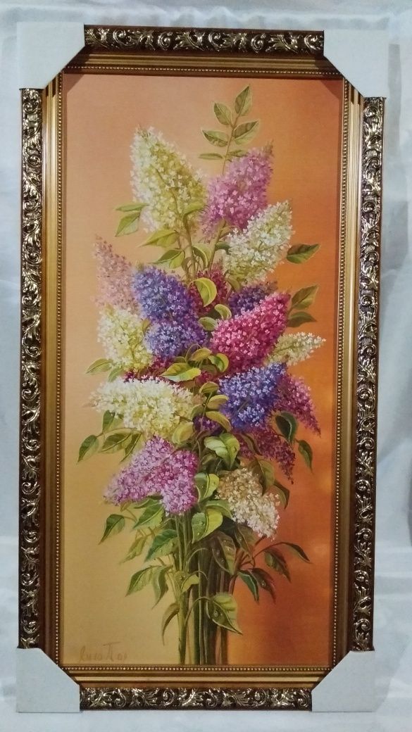 Картина репродукция 33 х 70 см. рамка багет 4 см