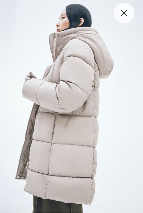 Пальто H&M S зима довга куртка