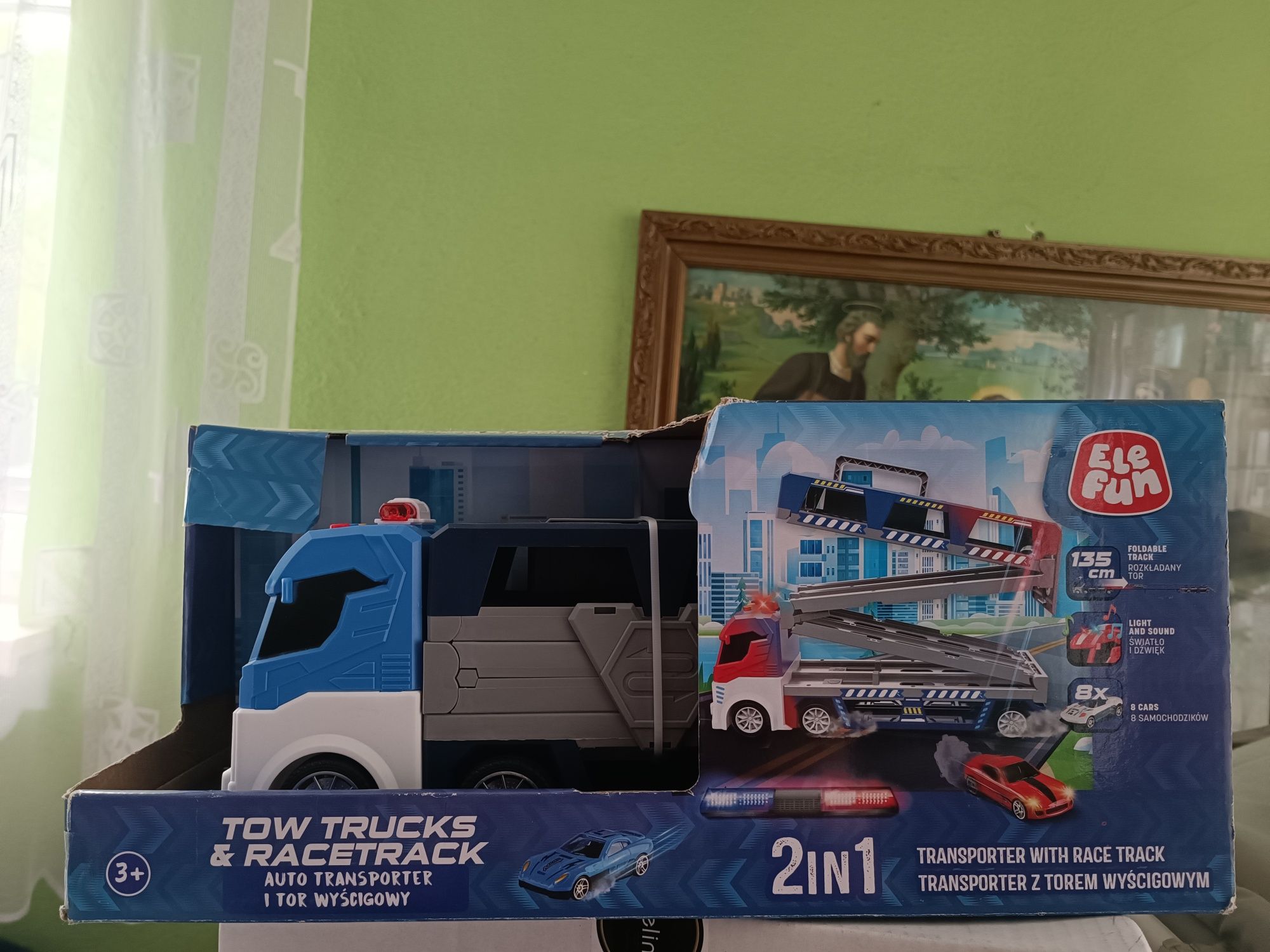 Nowe Auto transporter i tor wyścigowy interaktywne auto 2w1
