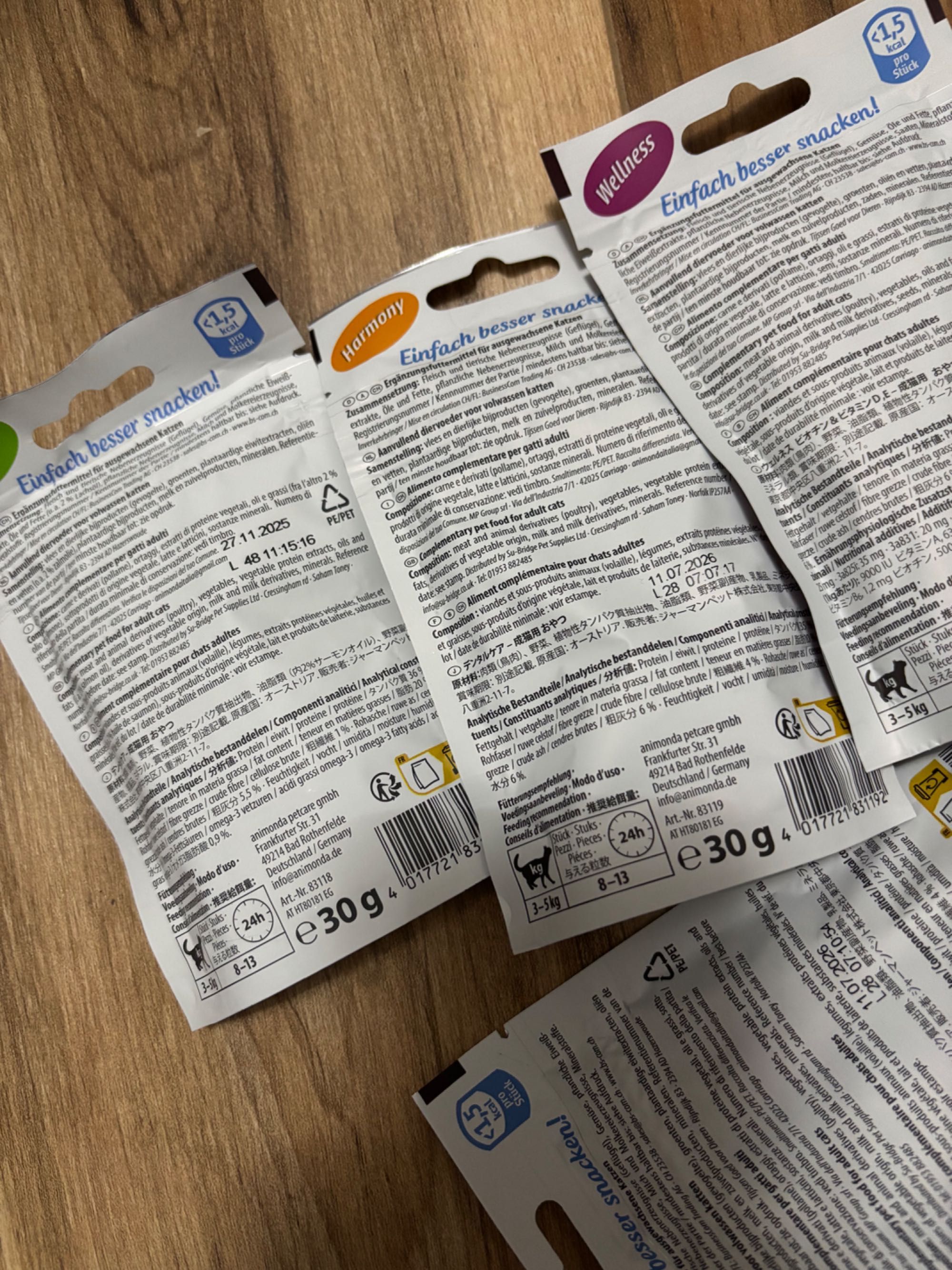5pudełek smaczków animonda milkies cat snack przysmak nagroda dla kota