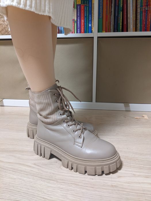 Ботінки чобітки черевики ботинки зима зимові шкіра