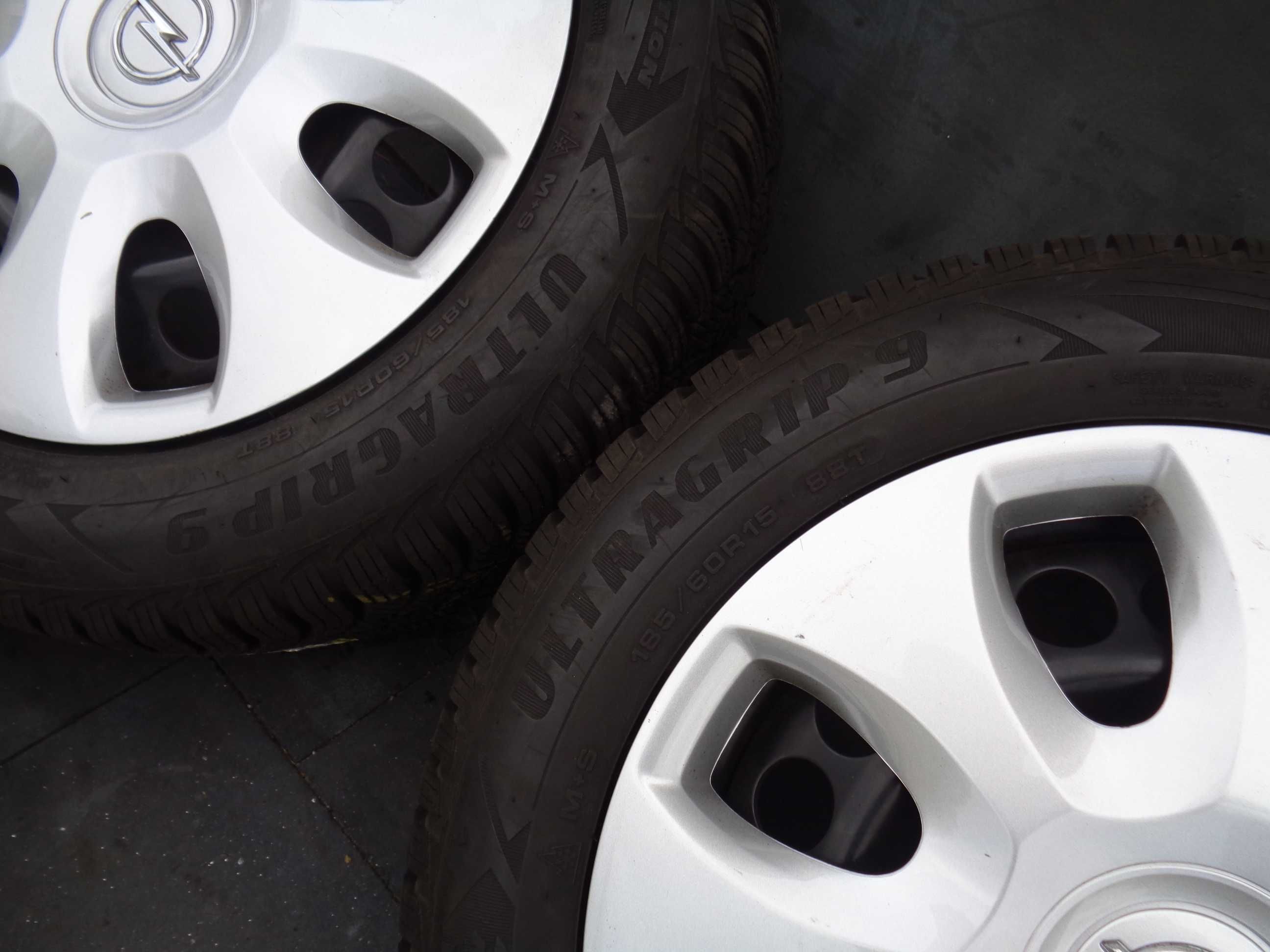 Koła zimowe OPEL FIAT 15 cali 4x100, opony 7,6mm, Corsa Punto CZUJNIKI