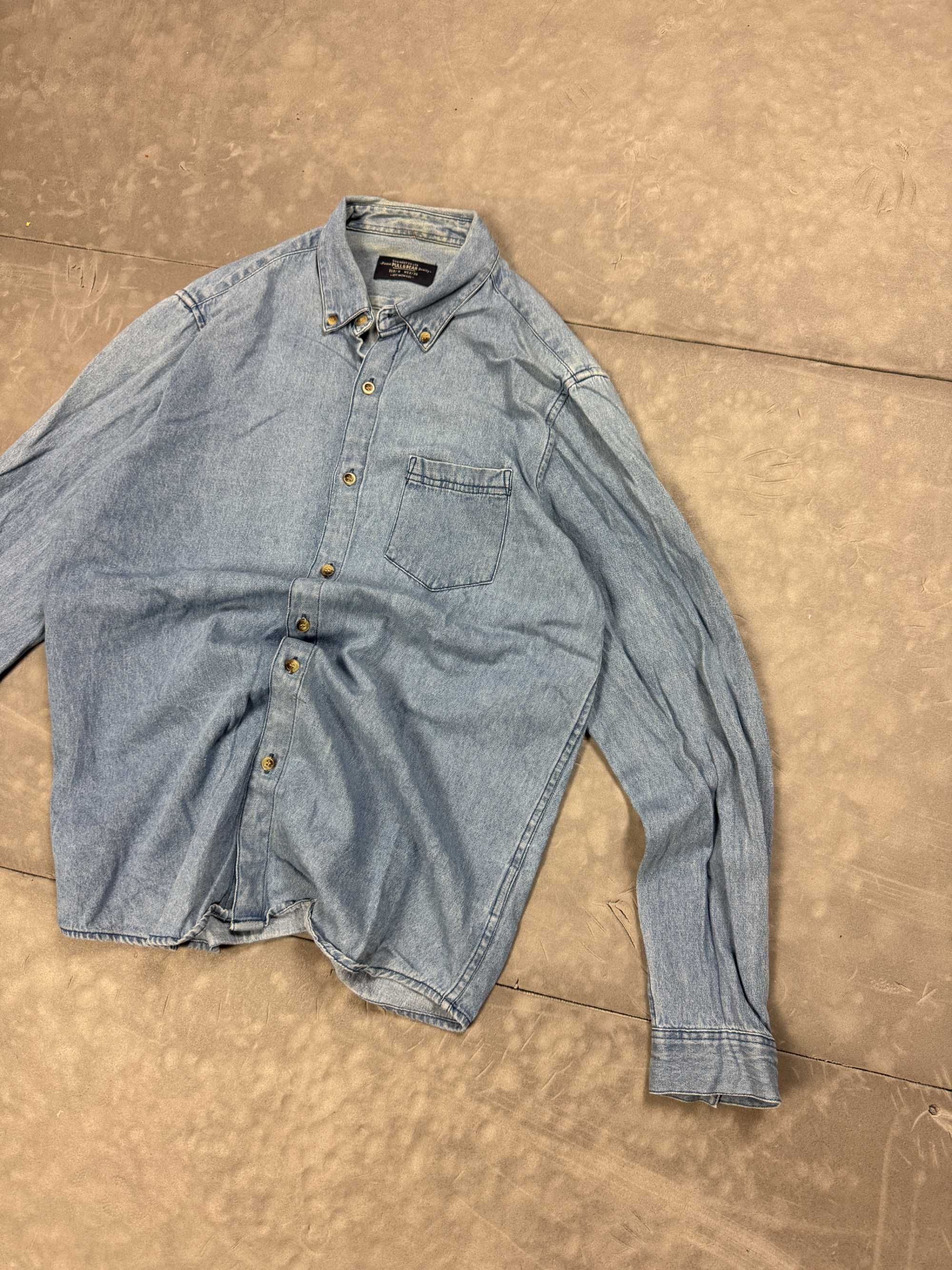 Pull & Bear niebieska jeansowa koszula denim y2k (M/L) streetwear 90s