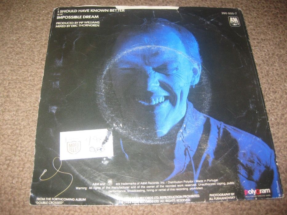 Vinil Single 45 rpm do Jim Diamond "I Should Have Known Better"