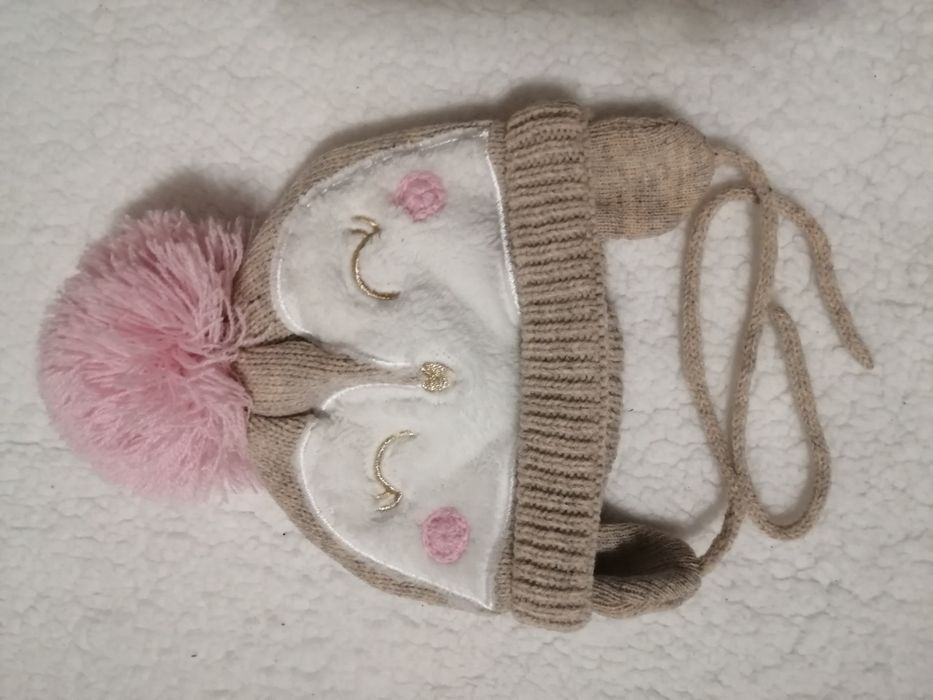 Czapka zimowa dla. Dziewczynki 40/42 3-6 miesięcy 12 miesięcy smyk no