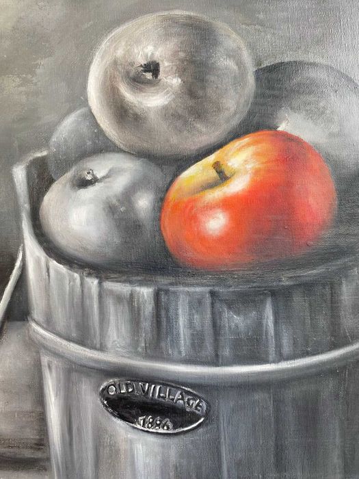 Картина олією "Old village"