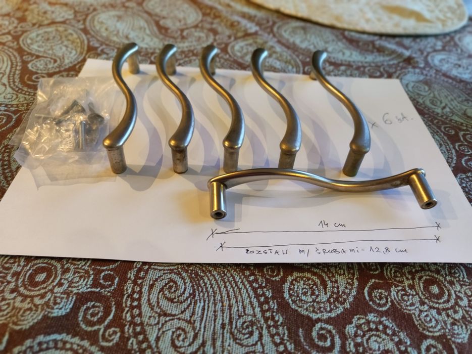 Uchwyty rączki meblowe do mebli rozstaw 128 mam satyna chrom