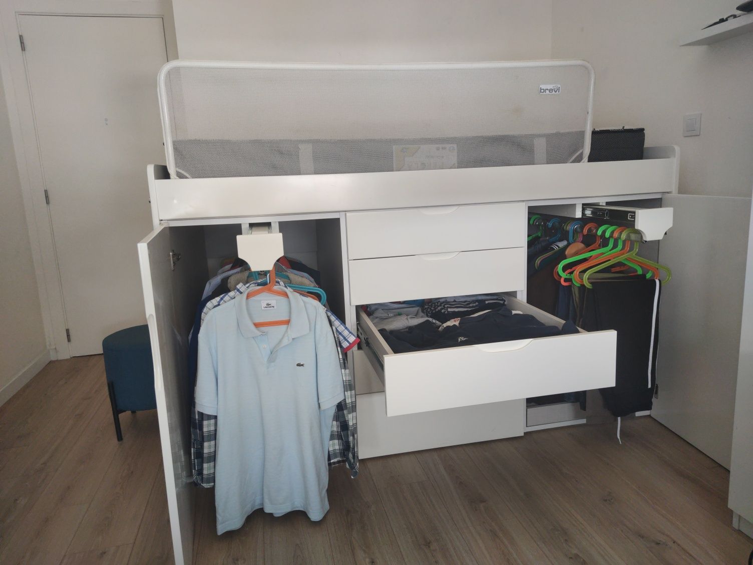 Cama individual com roupeiro, para quartos mt pequenos+5ofertas
