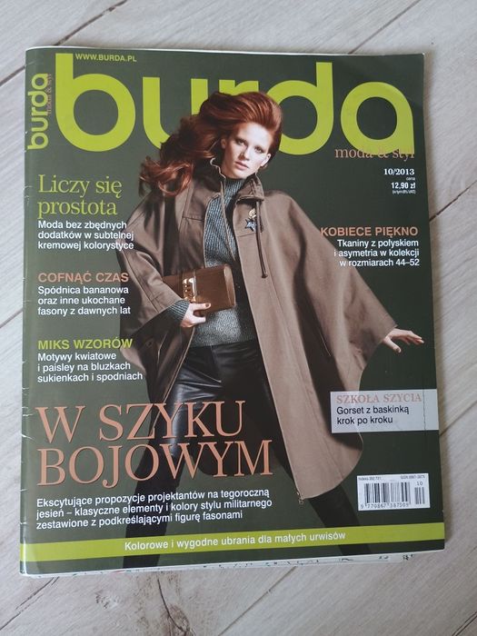 Burda wykroje dla kobiet i dla dzieci 10/2013 szkoła szycia