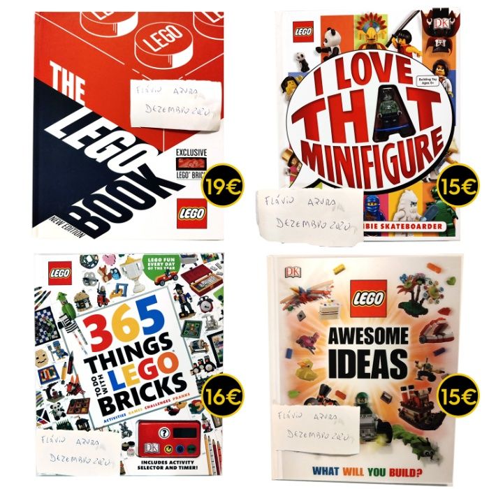 Diversos Livros LEGO (Alguns com minifiguras exclusivas)