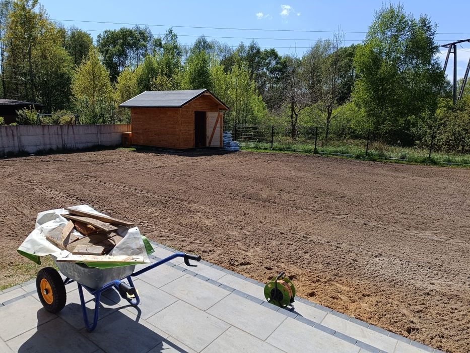 Zakladanie trawnika, aerator,koparka glebogryzarka separacyjna, mulcze