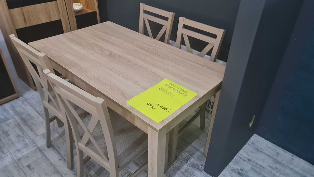Komplet stół z krzesłami KSAWERY / Wyprzedaż ekspozycji