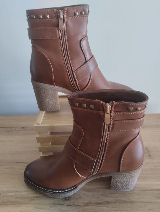 Super Made - Botas de cano médio com salto largo - EU 37