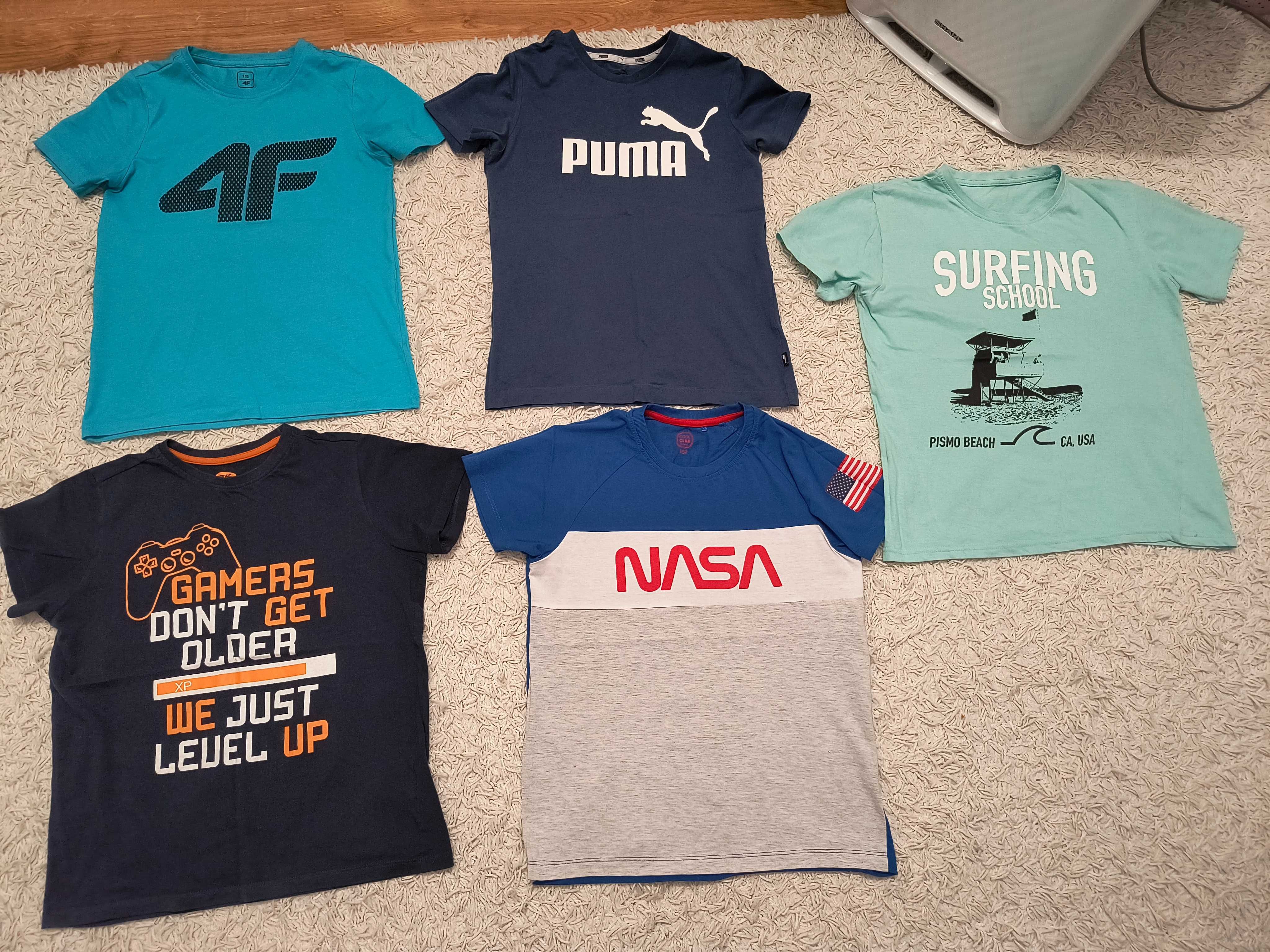 5 x t-shirt r. 152 cm Puma, 4F, Cool Club, Smyk