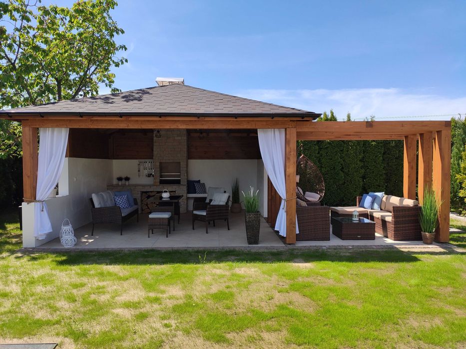 Altana kwadratowa 4,5x 4,5 m / Drewno KVH / Montaż w cenie