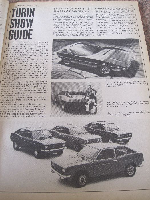 Stary miesięcznik motoryzacyjny Auto Car 1971 rok GT 70
