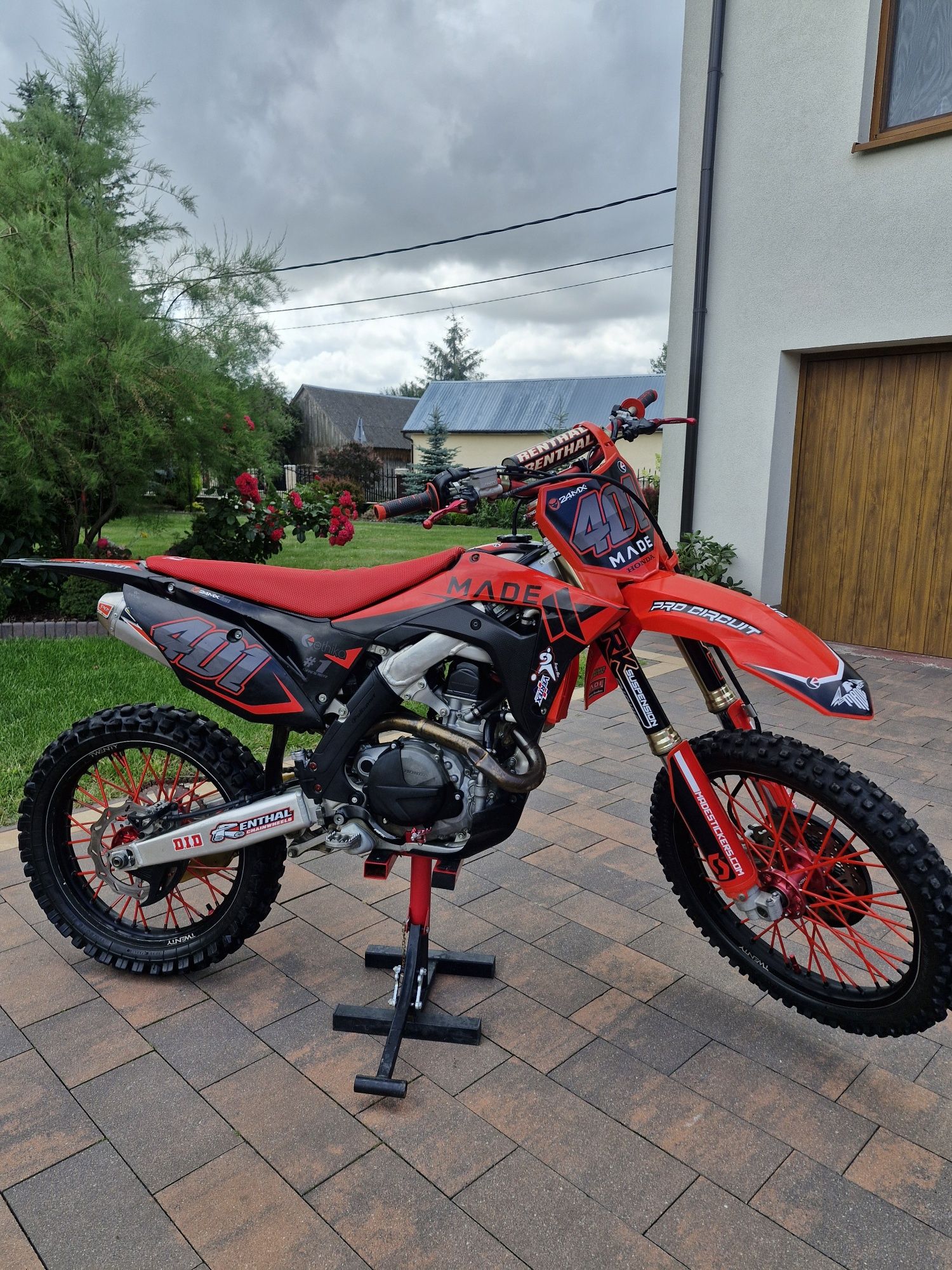 HONDA CRF450 wydech  procircuit Rozrusznik wtrysk zadbana