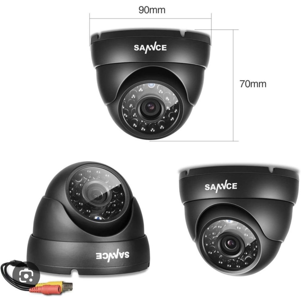 Zestaw 4 szt kamer monitoringu Sannce C71C dzień/noc NOWE! Złącze BNC