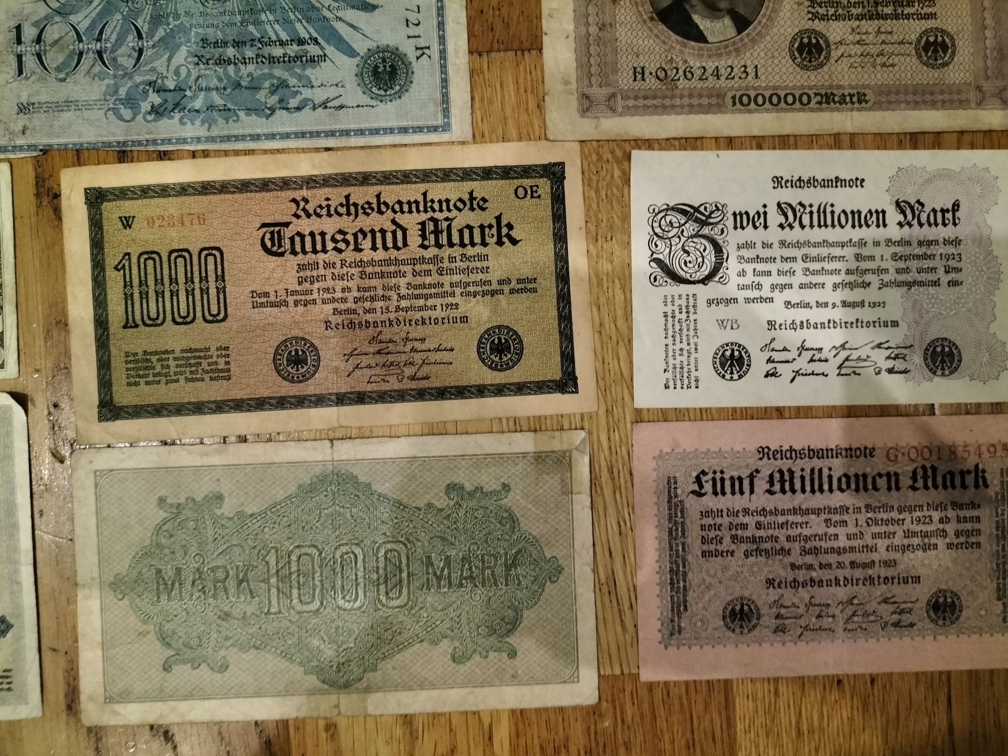 Stare banknoty marki niemieckie